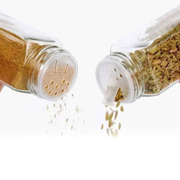 12 Piece Glass Spice Jar Set