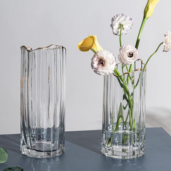 Ribbed Glass Vase