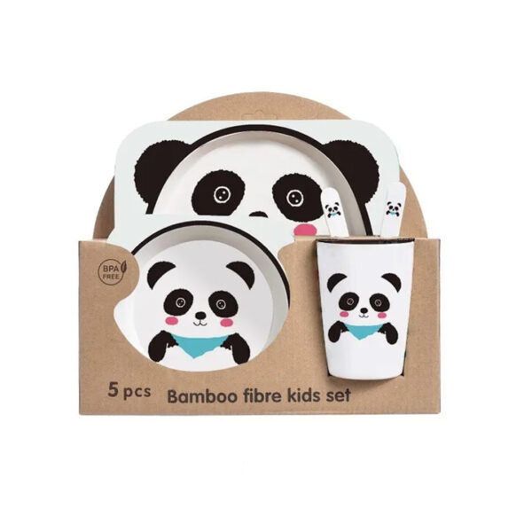 5pc Bamboo Fiber Kids Dinner Set