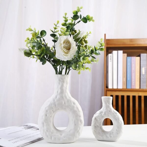 Round Textured Ceramic Vase