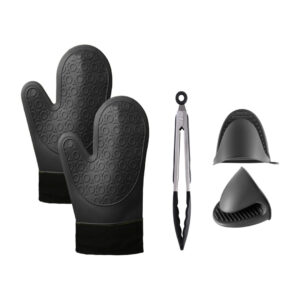 Silicone Oven Mitts Set - Heat Resistant and Insulated