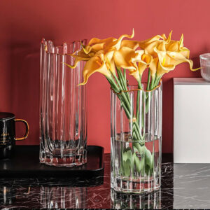 Ribbed Glass Vase