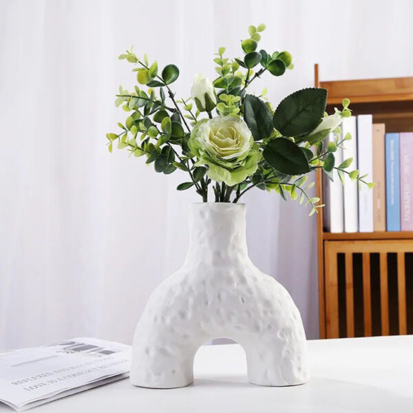 Textured Arch Ceramic Vase