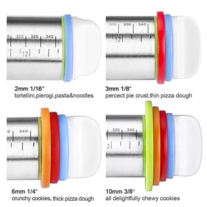 S/Steel Adjustable Rolling Pin with Pastry Mat