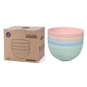 4pc Eco-Friendly Wheat Straw Bowl Set