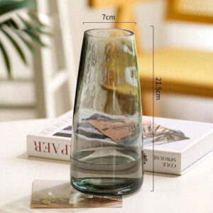 Tapered Smoky Grey Glass Vase