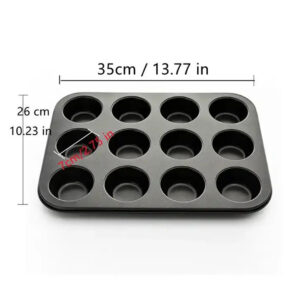 muffin-cupcake-baking-pan-3 12 Cup Non-Stick Muffin & Cupcake Baking Tray