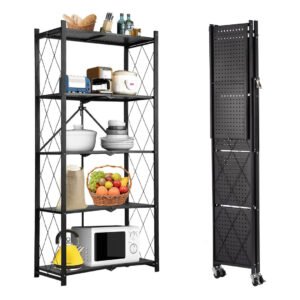 5-Layer Steel Storage Rack with Wheels