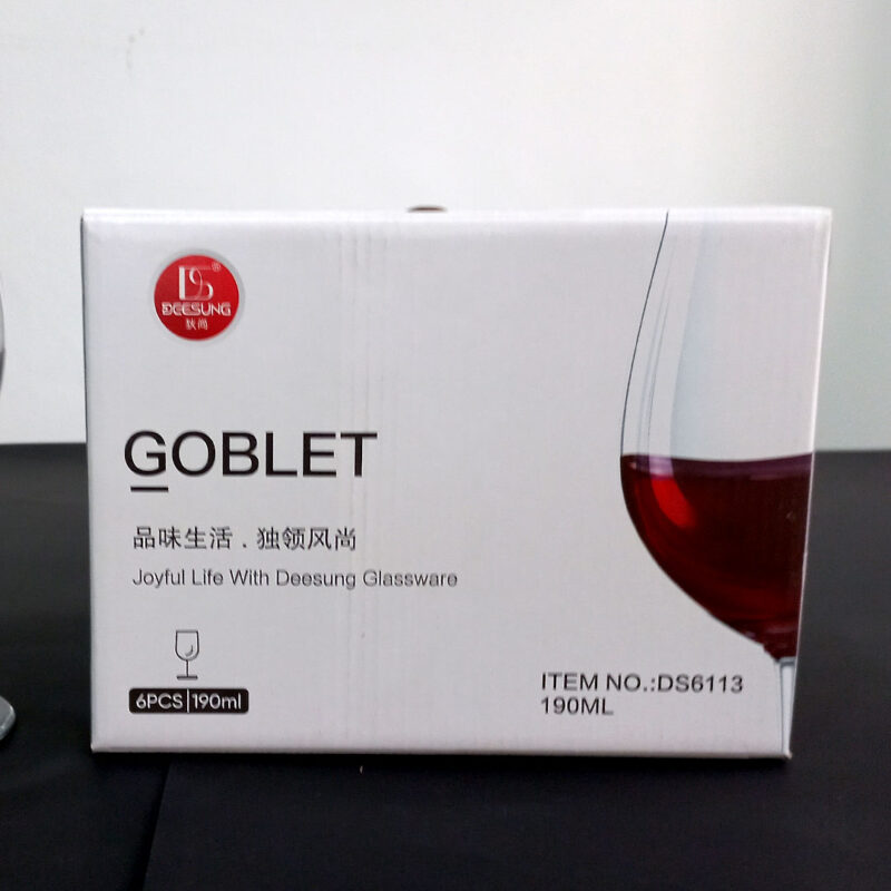 wine-glass-ds6113-3 Wine Glass 6pc Set 190ml, H:151mm DS6113