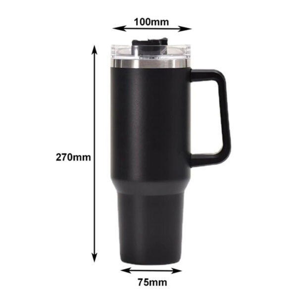 1200ml S/Steel Insulated Tumbler With Lid & Straw