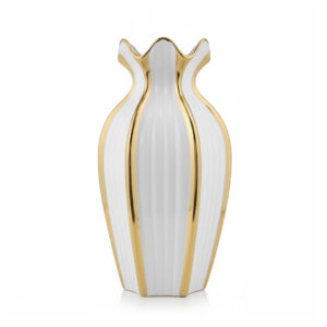 30cm-Ceramic-Vase-with-Gold-Accents