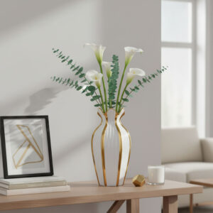 30cm-Ceramic-Vase-with-Gold-Accents