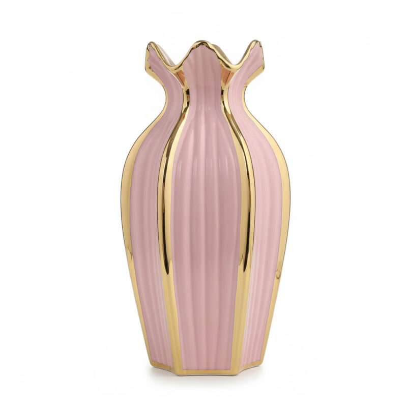 30cm-Ceramic-Vase-with-Gold-Accents