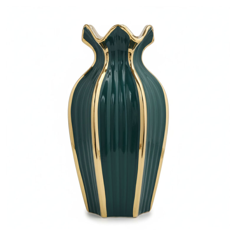 30cm-Ceramic-Vase-with-Gold-Accents