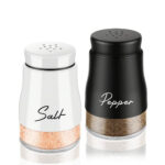 Salt & Pepper Shakers Set - Black & White