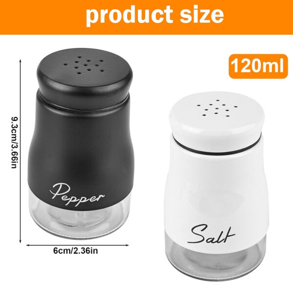 Salt & Pepper Shakers Set - Black & White