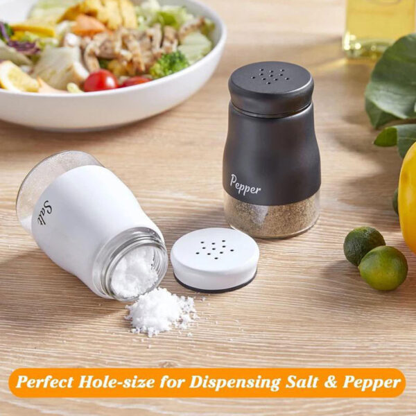 Salt & Pepper Shakers Set - Black & White