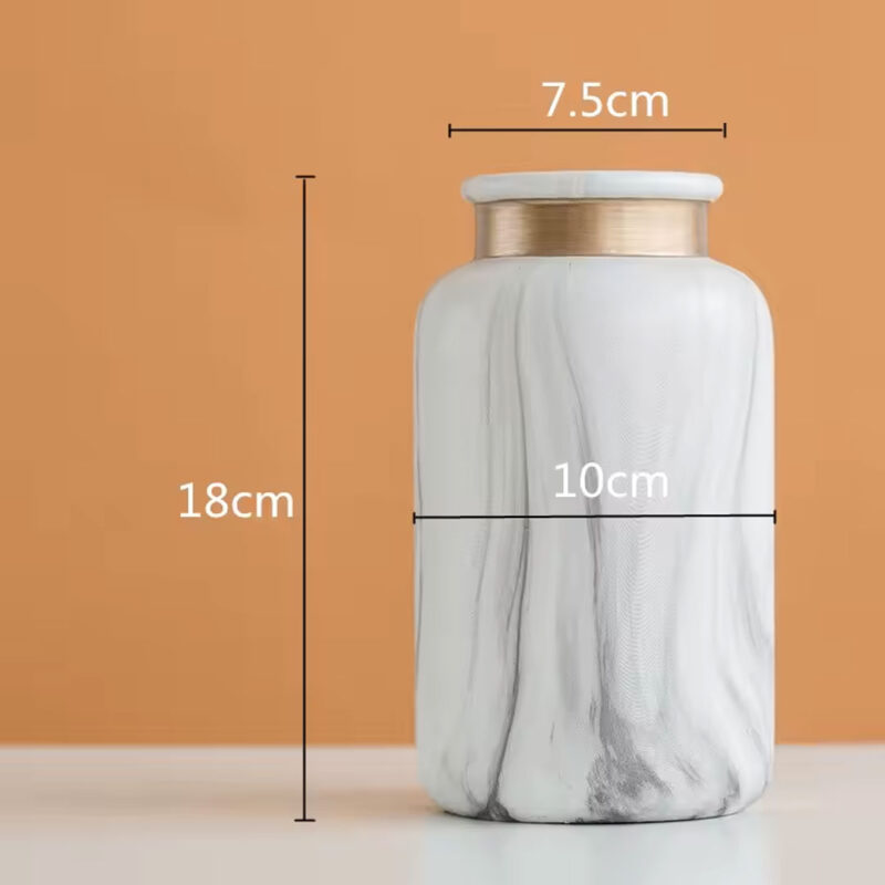 ceramic-vase-marble-finish-1 Chic Marble-Effect Ceramic Vase