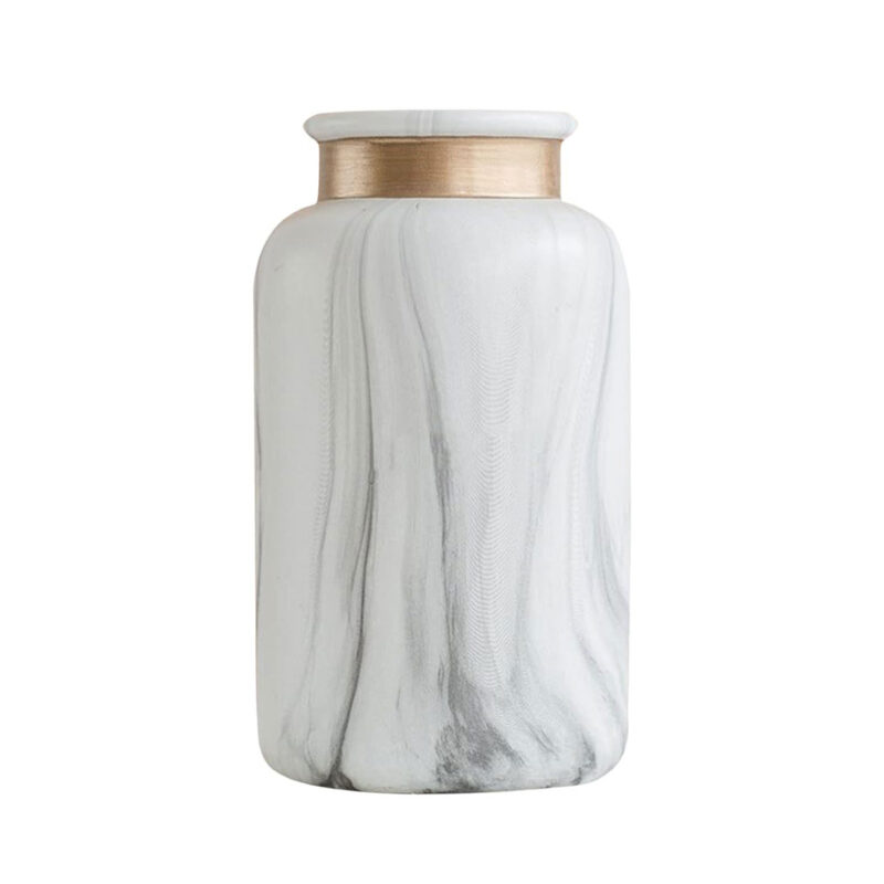 ceramic-vase-marble-finish-2 Chic Marble-Effect Ceramic Vase