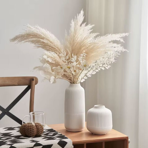 Chic White Ceramic Vase Set