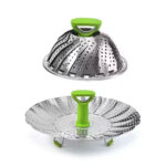 S/Steel Food Steamer Basket with Lid