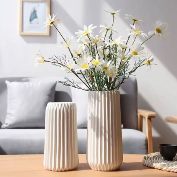 Ribbed Ceramic Vase