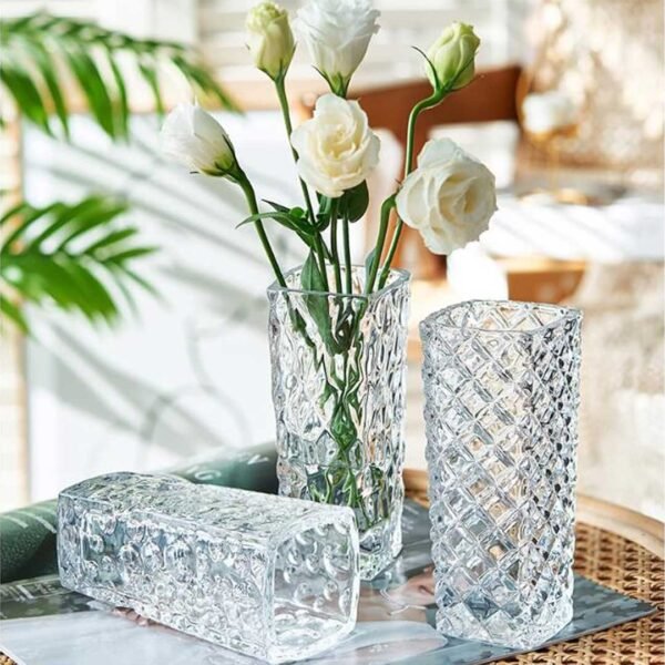 14cm Patterned Glass Vase - Image 2