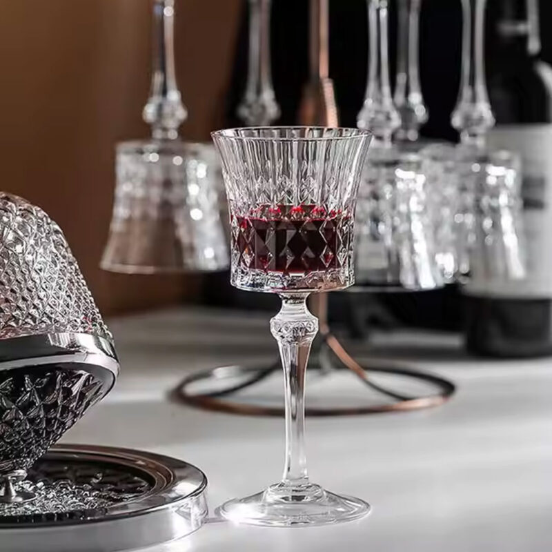 Wine-Glass-260ml-JX-88H200-1 6pc 260ml Vintage Wine Glass Set