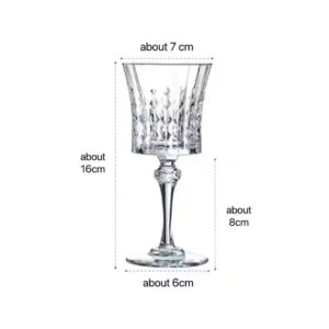 Wine-Glass-260ml-JX-88H200-3 6pc 260ml Vintage Wine Glass Set
