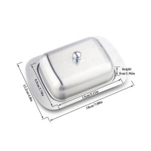 S/Steel Butter Dish with Lid