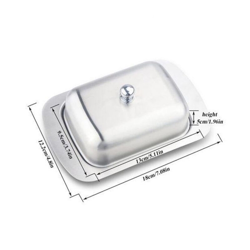 S/Steel Butter Dish with Lid