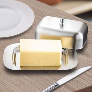 S/Steel Butter Dish with Lid