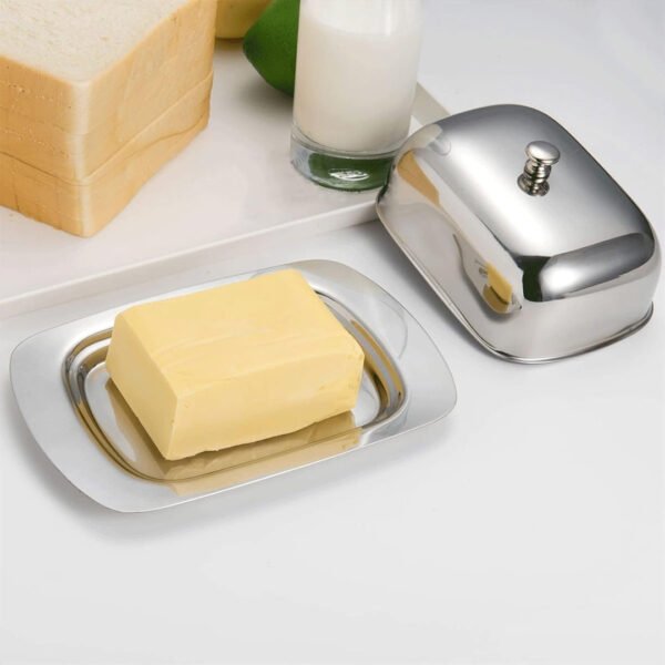 S/Steel Butter Dish with Lid