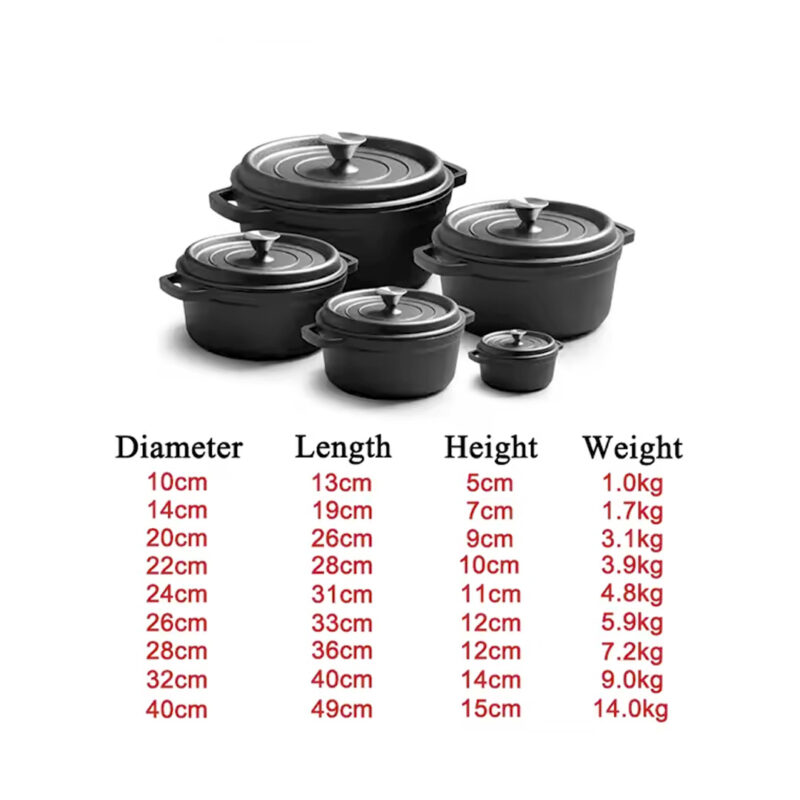 cast-iron-pots-3 Heavy Duty Cast Iron Pots –14, 20, 26, & 32cm