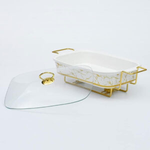 ceramic-chaffing-dish-6 Ceramic Chafing Dish with Golden Stand