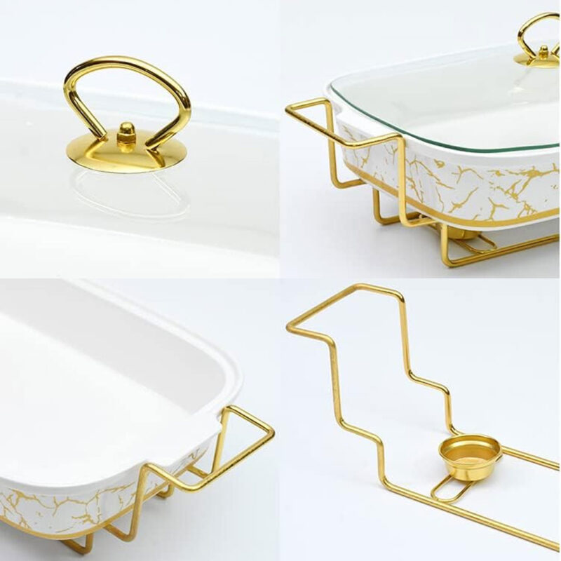ceramic-chaffing-dish-7 Ceramic Chafing Dish with Golden Stand