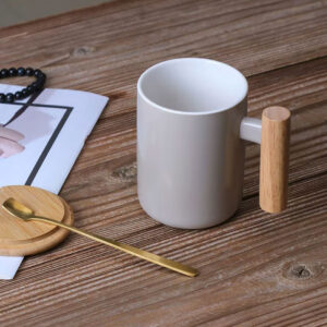 400ml Ceramic Mug with Lid & Spoon