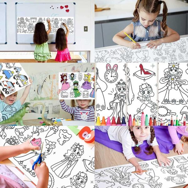 30x300cm Children's Coloring Paper Roll