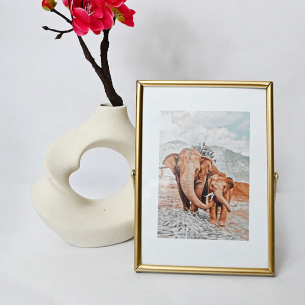 Golden Metal Photo Frame