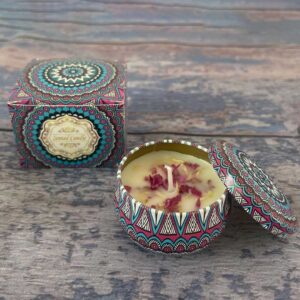lavender-scented-candle-3 Lavender Scented Candle in Decorative TinLavender Scented Candle in Decorative Tin