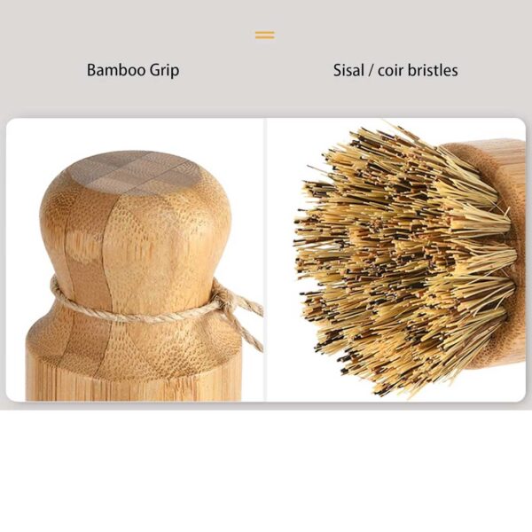 Eco-Friendly Bamboo Pot Brush - Image 2