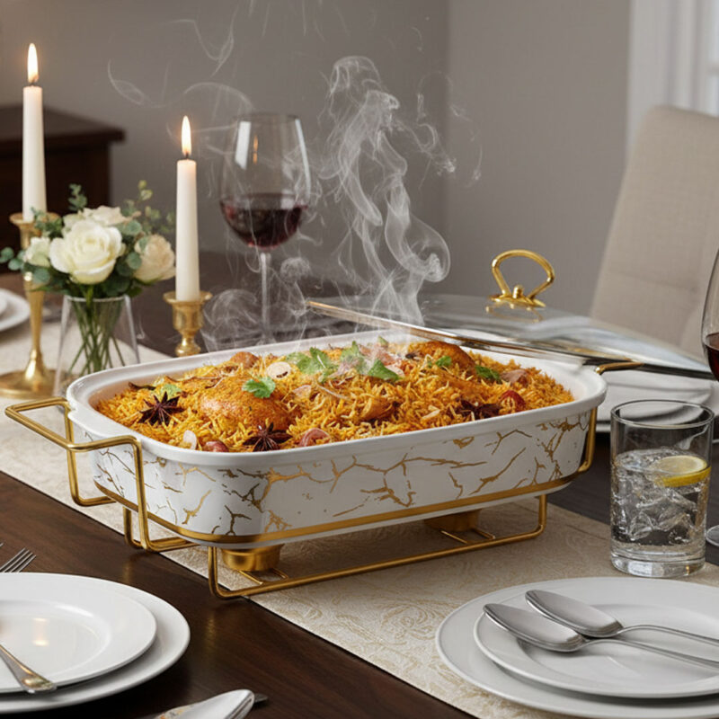 rectangular-chafing-dish-with-golden-stand rectangular-chafing-dish-with-golden-stand