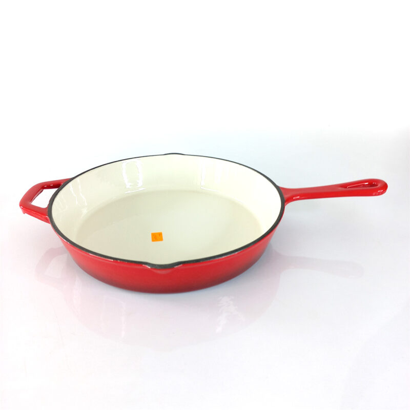 red enamel cast iron cookware set