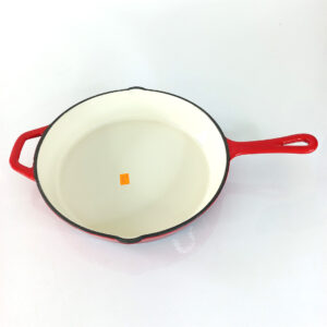 red enamel cast iron cookware set