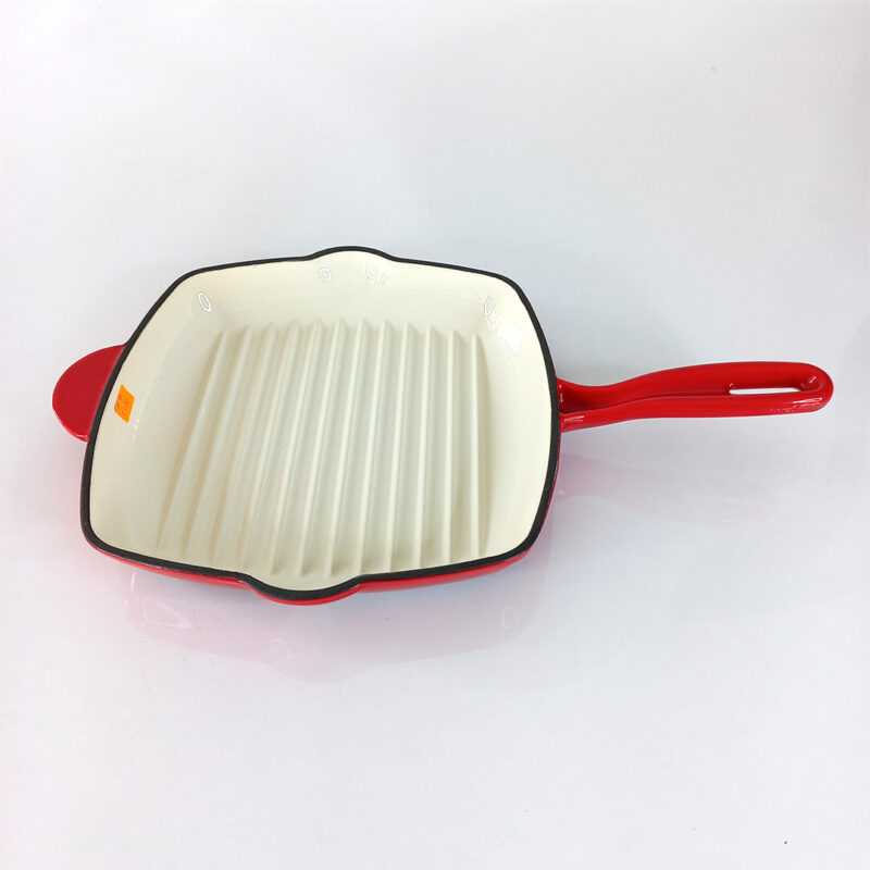 red enamel cast iron cookware set