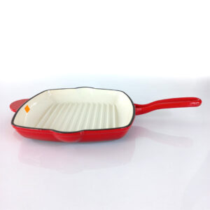 red enamel cast iron cookware set