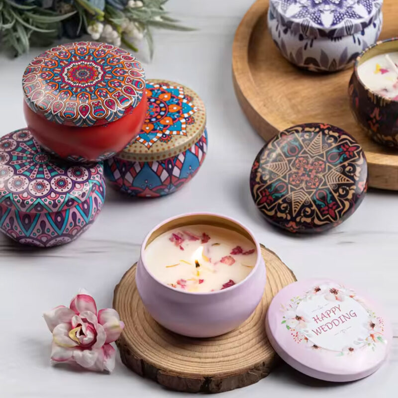 scented-candles scented candles in metal tins