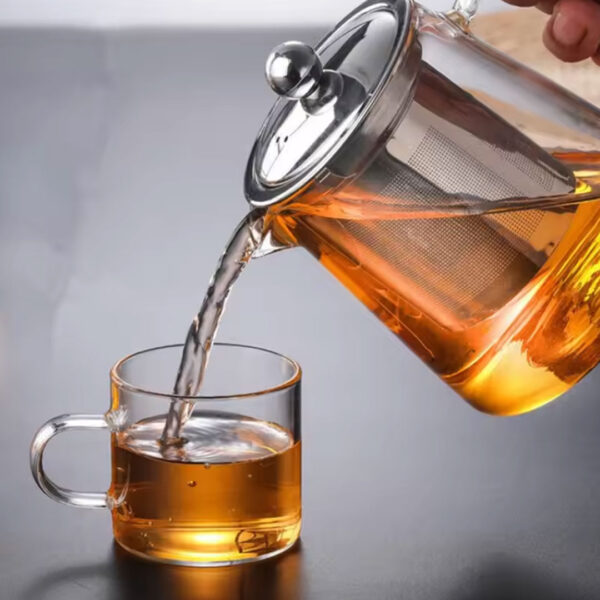 550, 750, 950ml Glass Teapot with Stainless Steel Infuser