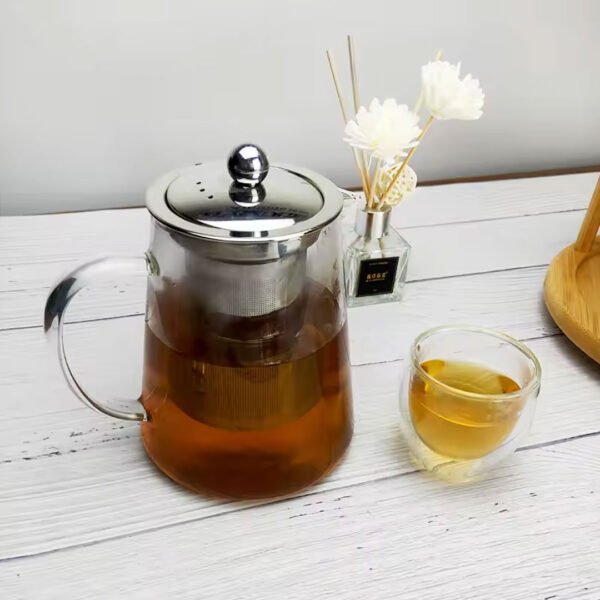 550, 750, 950ml Glass Teapot with Stainless Steel Infuser