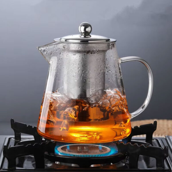 550, 750, 950ml Glass Teapot with Stainless Steel Infuser